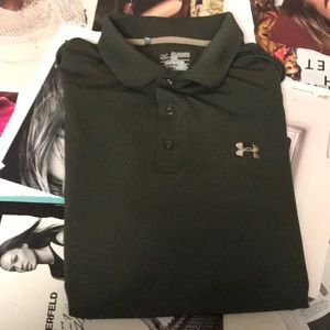 Men’s Under Armour olive green polo!